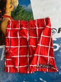 Y2K Billabong Plaid Orange Boardshorts