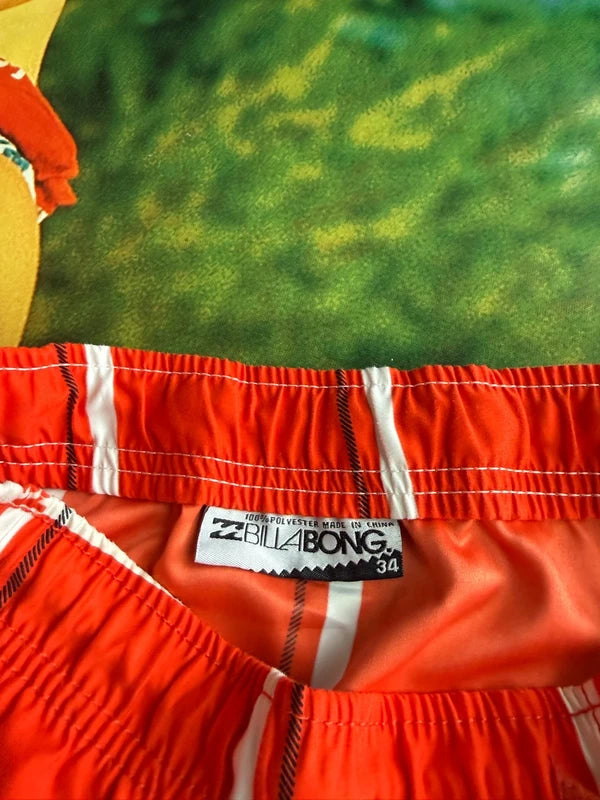 Y2K Billabong Plaid Orange Boardshorts