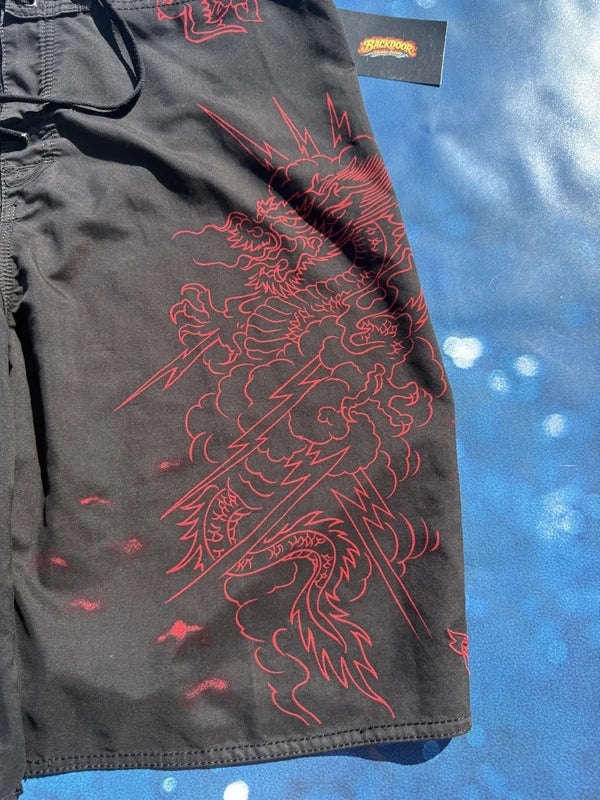 Y2K Quiksilver Red Dragon Boardshorts