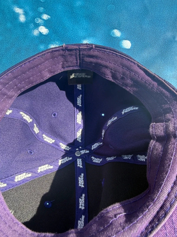 Y2K No Fear Purple Snapback Hat