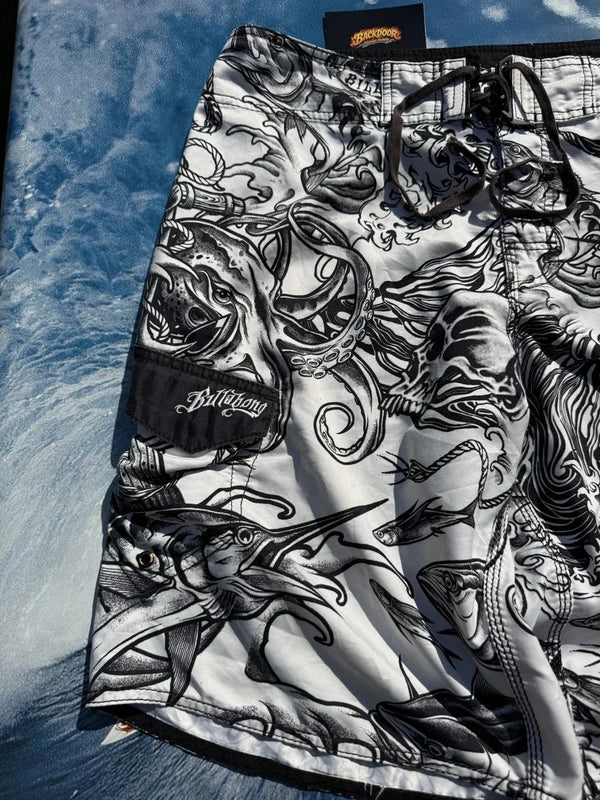 Y2K Billabong Opium Punk style Boardshorts