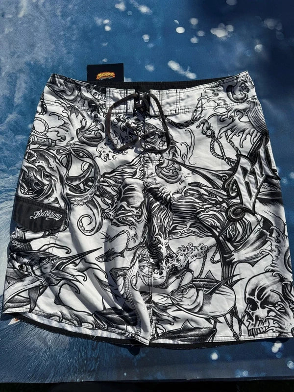 Y2K Billabong Opium Punk style Boardshorts