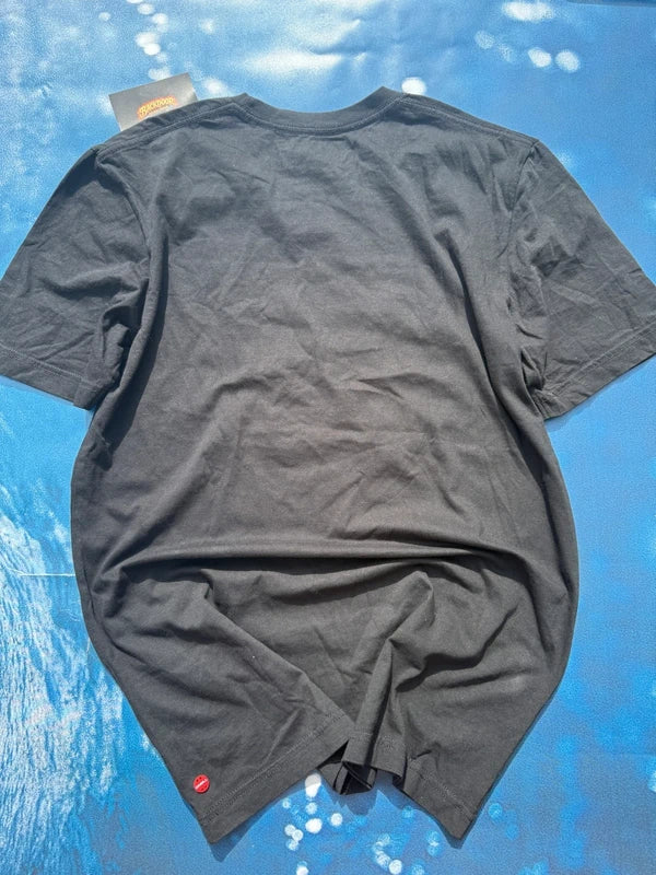 Y2K O'Neill Tee Black Blue Gothic Logo Sunburst Print
