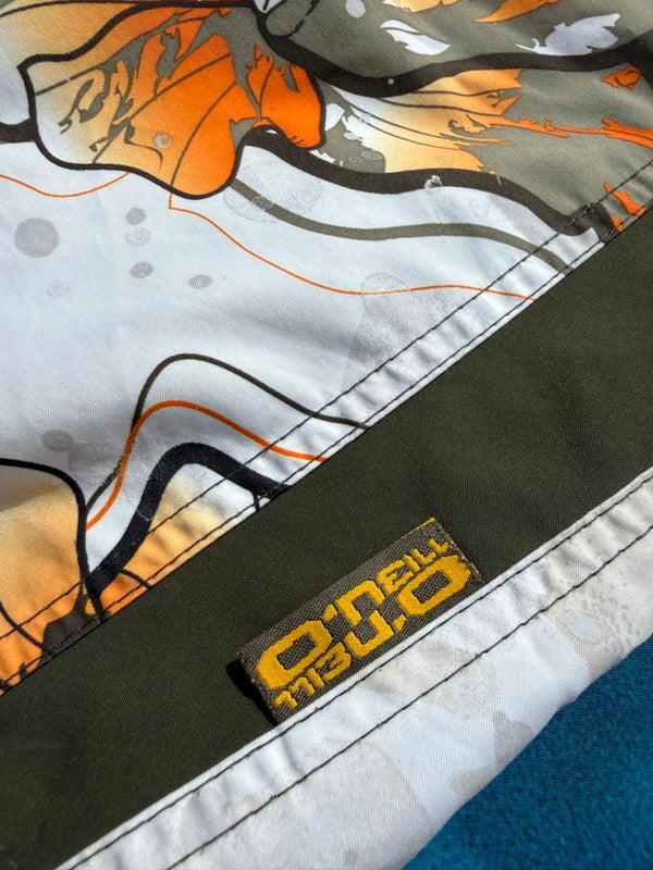 Y2K O'Neill Floral White Orange Boardshorts