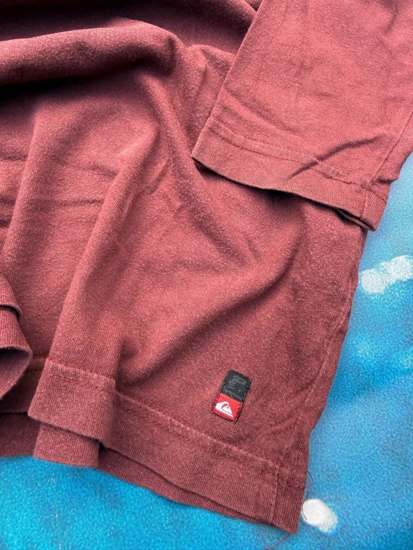 Quiksilver Longsleeve burgundy yellow white L - detail