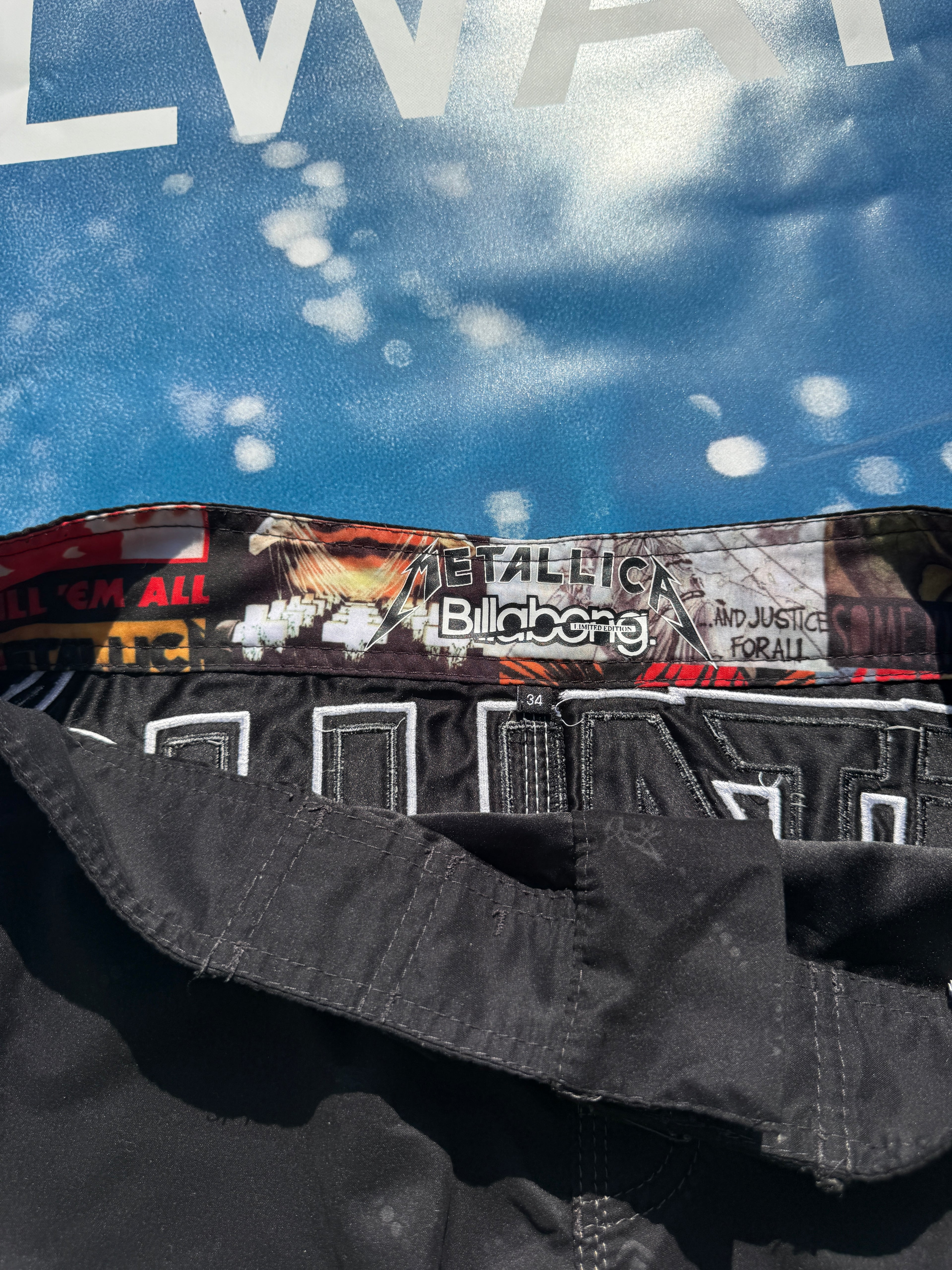 Grail Y2K Billabong Metallica Boardshorts