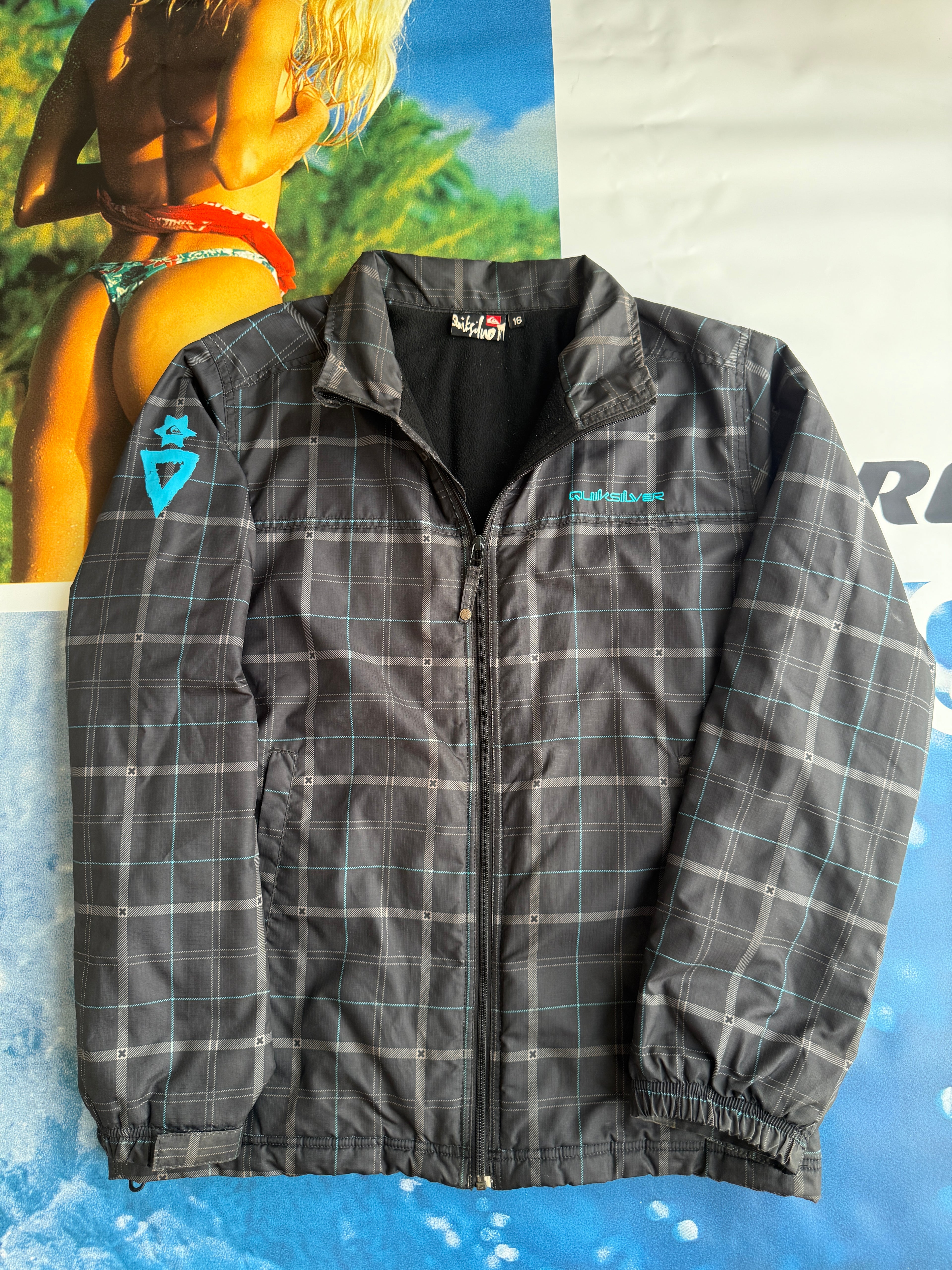 Quiksilver Windbreaker Jacket in Plaid pattern