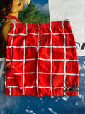 Y2K Billabong Orange Plaid Boardshorts size 34