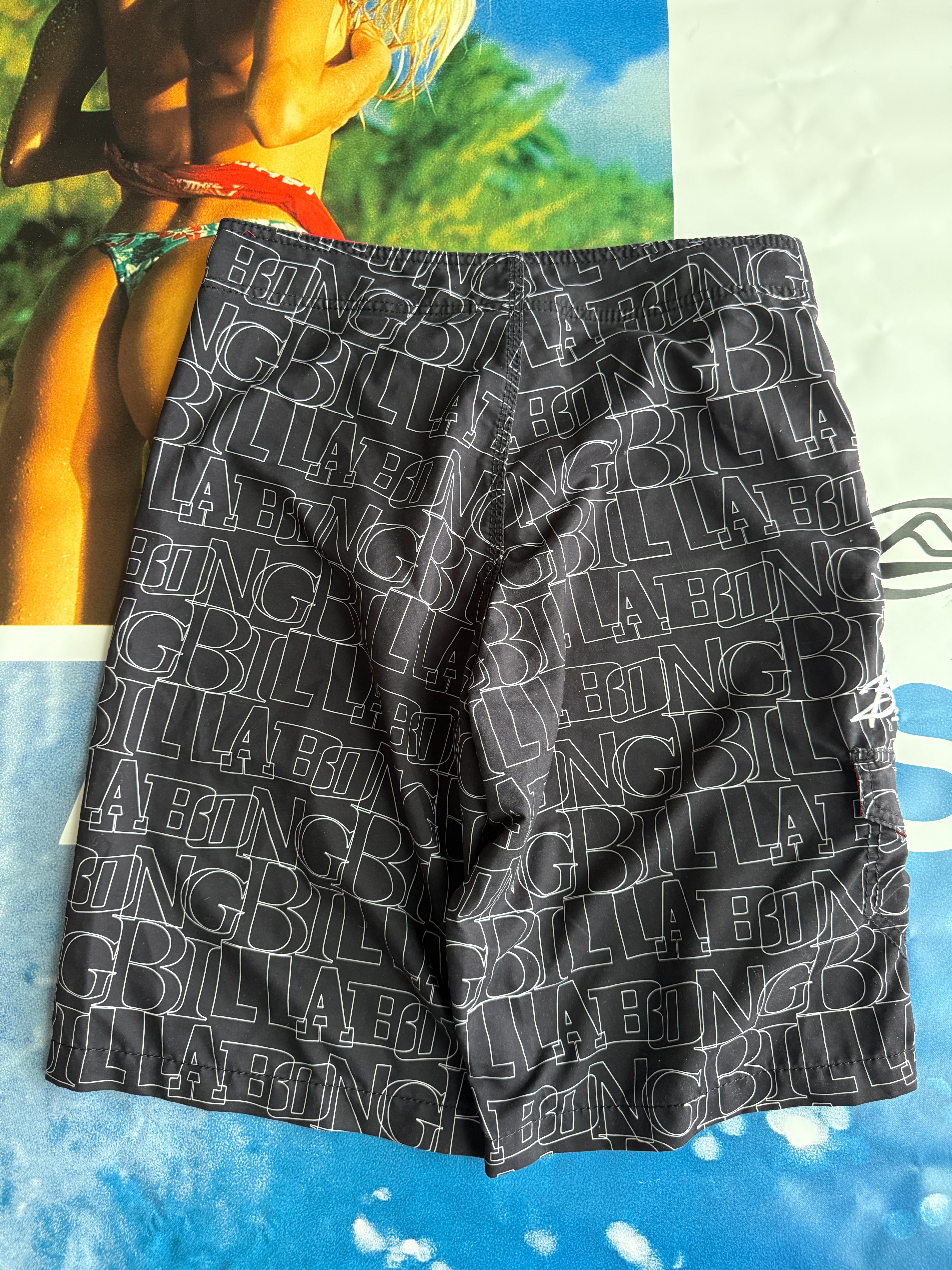 Y2K Billabong Black Boardshorts size 34