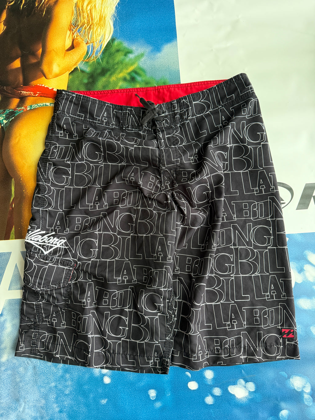 Y2K Billabong Black Boardshorts size 34