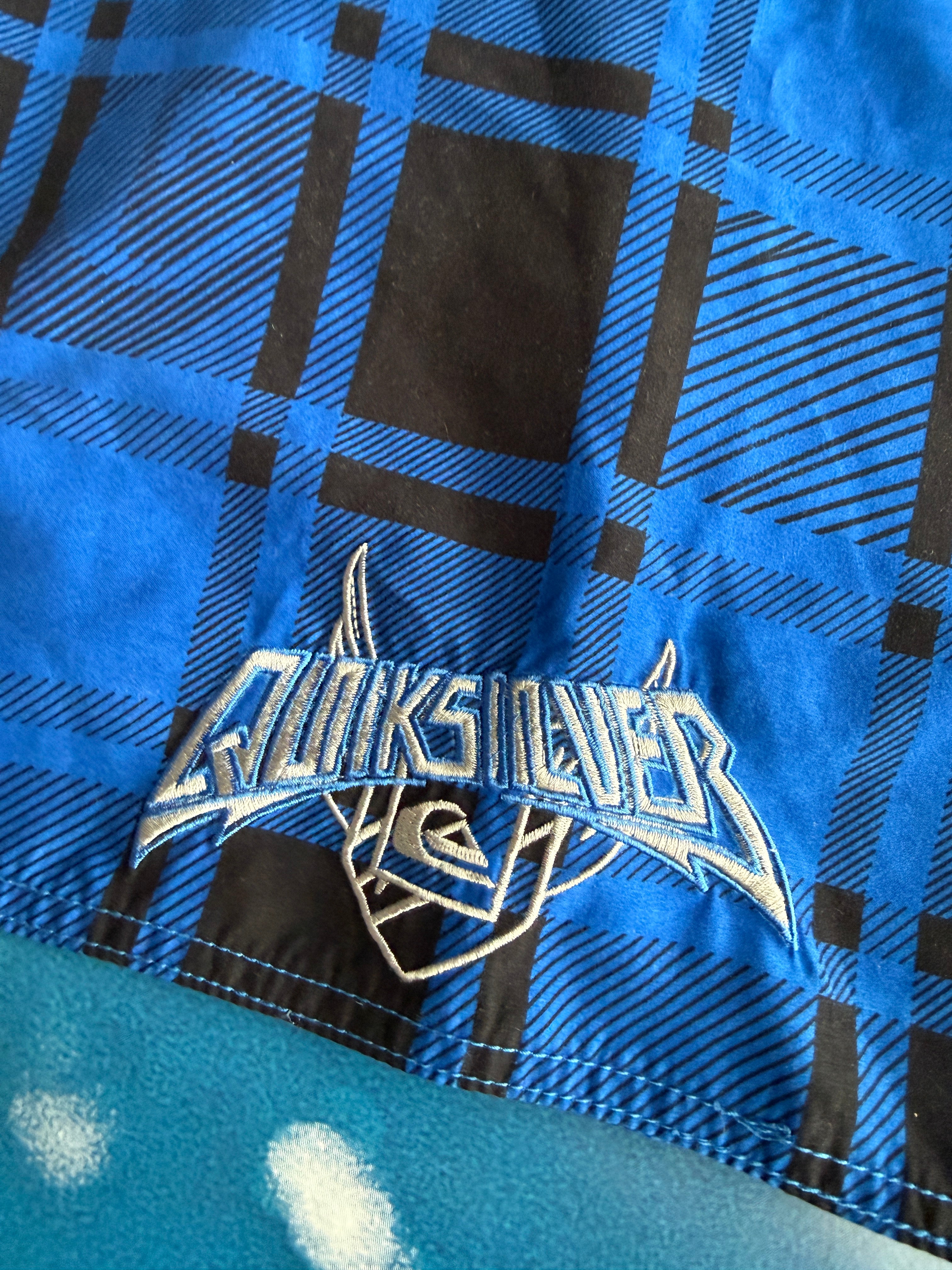 Y2K Quiksilver Plaid Boardshorts size 36