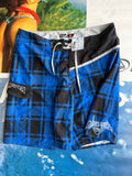 Y2K Quiksilver Plaid Boardshorts size 36