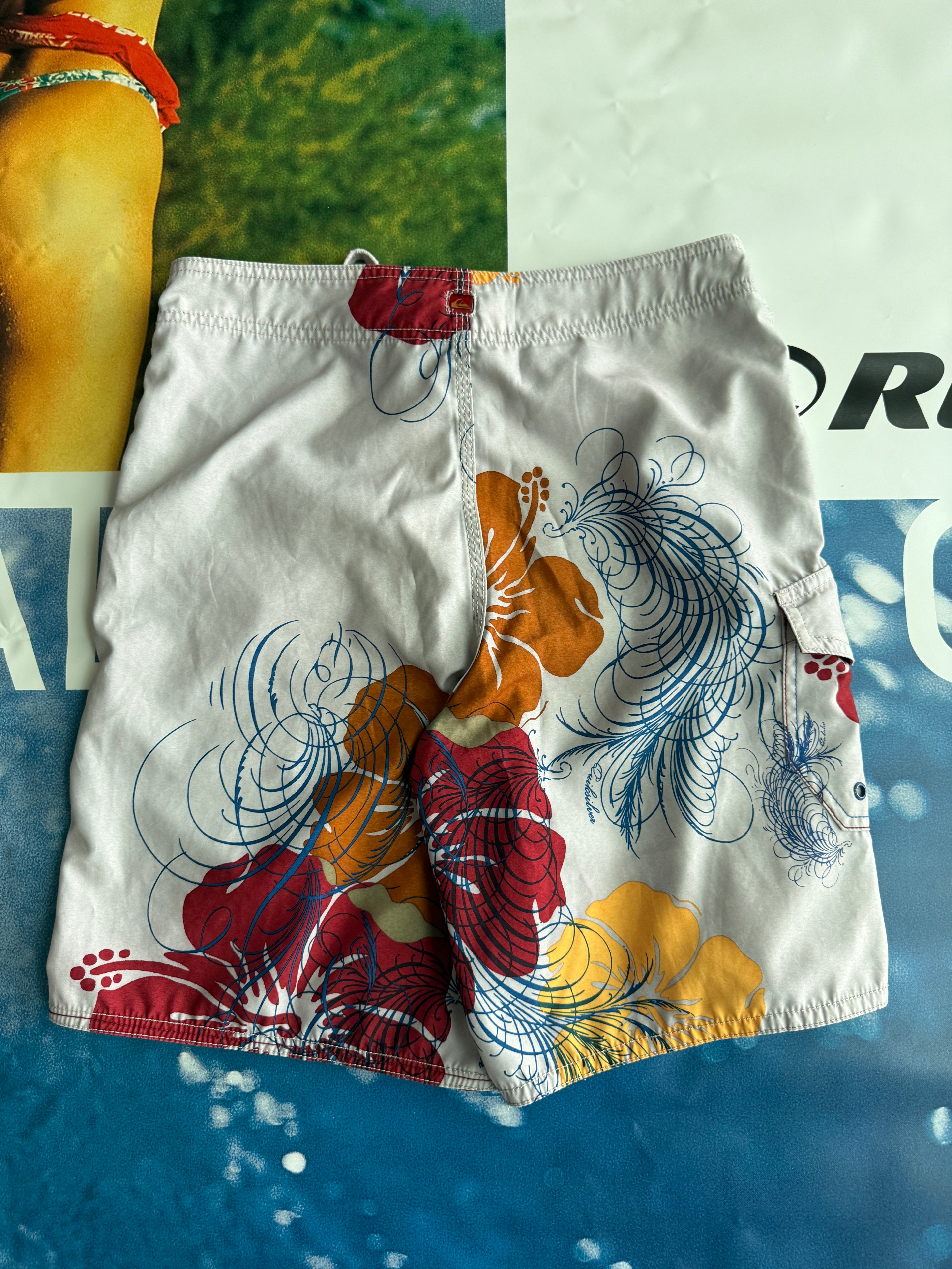 Y2K Quiksilver Floral Boardshorts