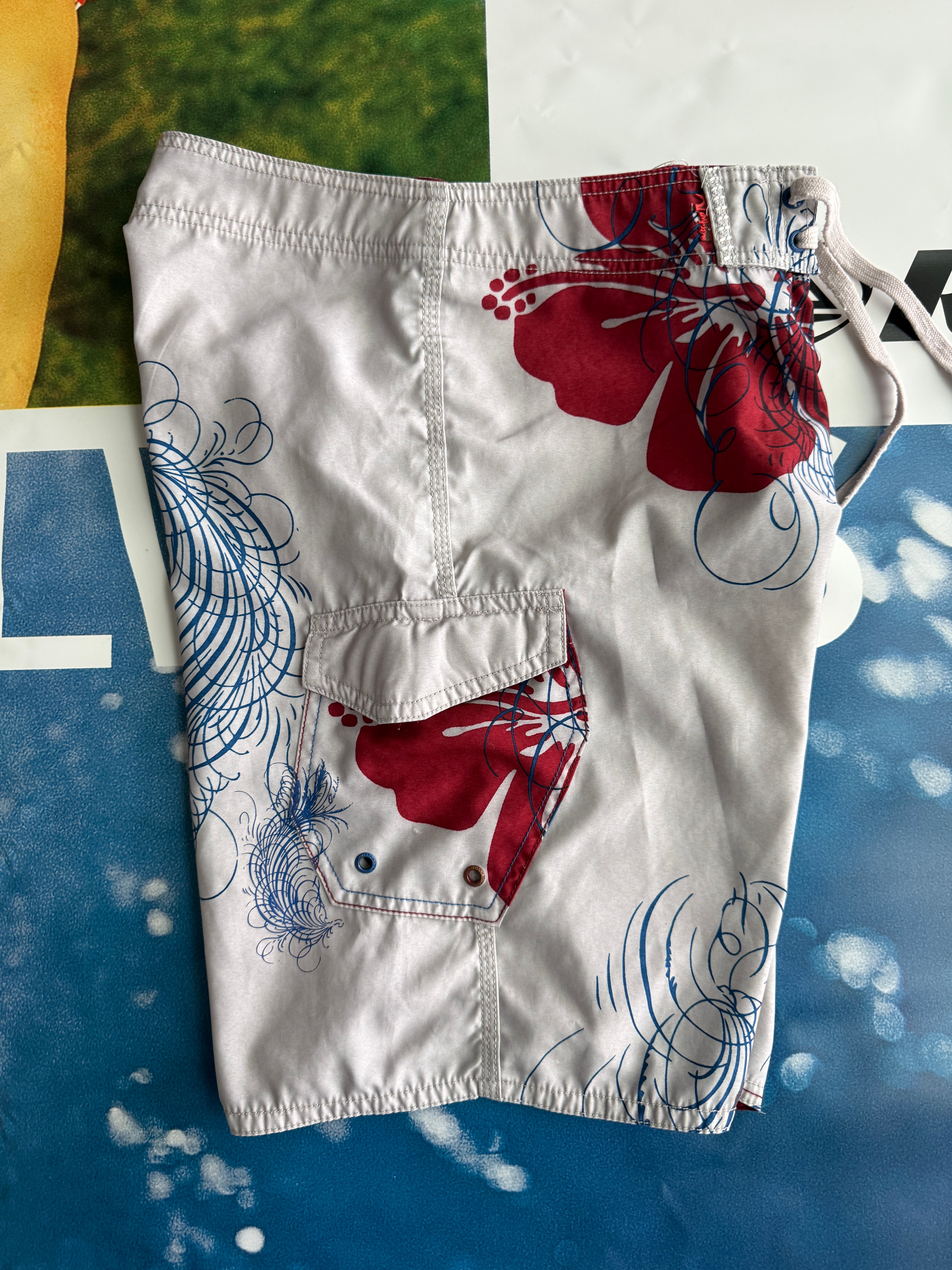 Y2K Quiksilver Floral Boardshorts