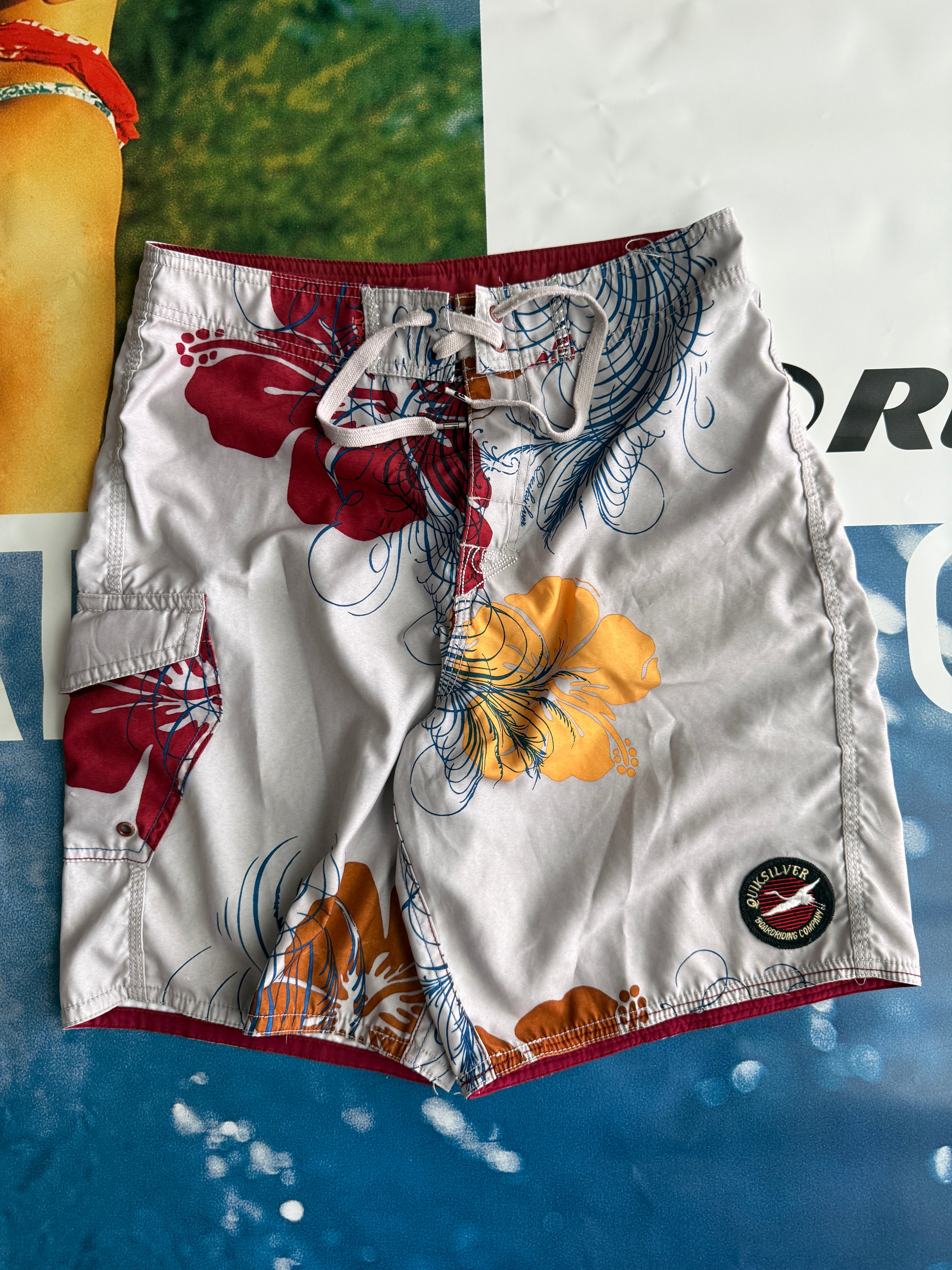 Y2K Quiksilver Floral Boardshorts